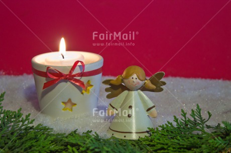 Fair Trade Photo Angel, Candle, Christmas, Colour image, Flame, Horizontal