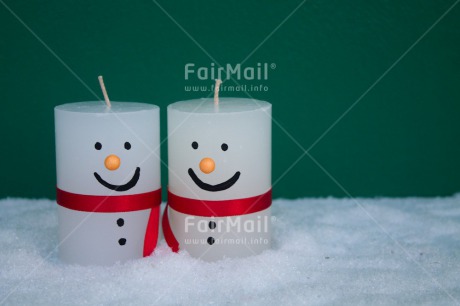 Fair Trade Photo Candle, Christmas, Colour image, Green, Horizontal, Peru, Red, Smile, Snowman, South America, White