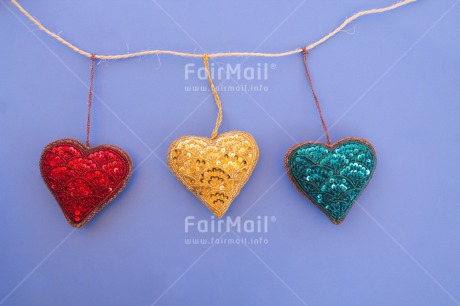 Fair Trade Photo Blue, Christmas, Colour image, Fathers day, Hanging, Heart, Horizontal, Love, Mothers day, Peru, Red, South America, Three, Valentines day, Yellow