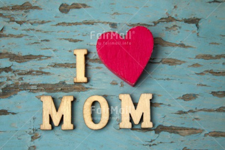 Fair Trade Photo Blue, Colour image, Heart, Horizontal, Letters, Love, Mothers day, Peru, Red, South America, Text, Wood