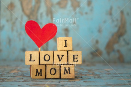 Fair Trade Photo Blue, Colour image, Heart, Horizontal, Letters, Love, Mothers day, Peru, Red, South America, Text, Wood