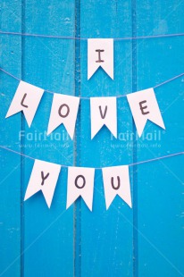 Fair Trade Photo Blue, Colour image, Hanging, Indoor, Letters, Love, Peru, South America, Text, Valentines day, Vertical