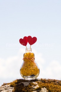 Fair Trade Photo Colour image, Day, Fathers day, Gift, Glass, Heart, Love, Marriage, Mothers day, Outdoor, Peru, Red, Ribbon, Rope, South America, Sweets, Thank you, Valentines day, Vertical, Wedding, Yellow
