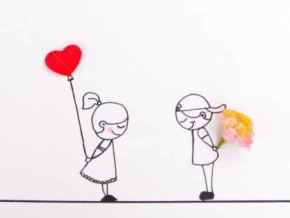 Fair Trade Photo Activity, Balloon, Boy, Colour image, Couple, Drawing, Flower, Gift, Girl, Heart, Horizontal, Love, Marriage, People, Peru, Red, South America, Together, Valentines day, Wedding