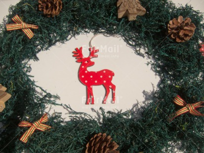 Fair Trade Photo Christmas, Colour image, Decoration, Horizontal, Peru, Pine, Reindeer, South America