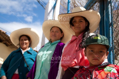 Fair Trade Photo Activity, Colour image, Group of People, Hat, Horizontal, Looking at camera, People, Peru, Portrait halfbody, Rural, Sombrero, South America