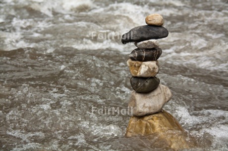 Fair Trade Photo Balance, Colour image, Condolence-Sympathy, Horizontal, Peru, River, South America, Stone, Water, Wellness