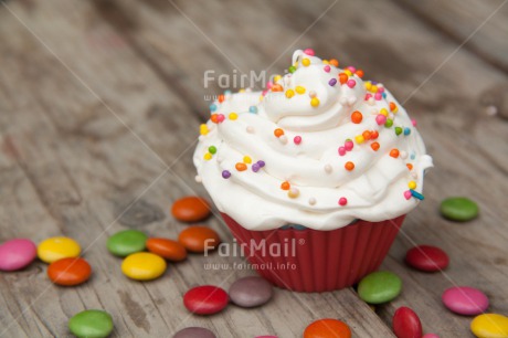 Fair Trade Photo Birthday, Closeup, Colour image, Cupcake, Horizontal, Invitation, Party, Peru, South America, Sweets, Wood