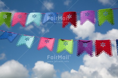 Fair Trade Photo Birthday, Clouds, Colour image, Flag, Horizontal, Invitation, Party, Peru, Sky, South America