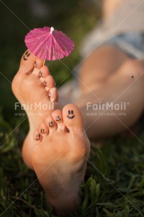 Fair Trade Photo Activity, Colour image, Emotions, Foot, Happiness, Holiday, Outdoor, Peru, Relax, Relaxing, Smile, South America, Summer, Umbrella, Vertical