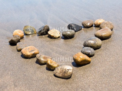 Fair Trade Photo Beach, Colour image, Heart, Horizontal, Love, Peru, South America, Stone, Summer, Valentines day, Wellness