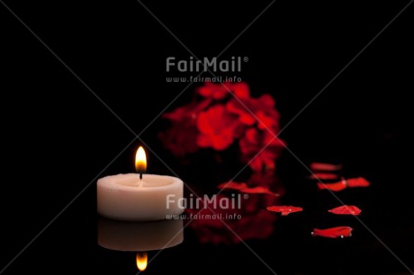 Fair Trade Photo Black, Candle, Colour image, Condolence-Sympathy, Flower, Flowers, Horizontal, Indoor, Light, Night, Peru, Red, South America, Studio, White