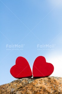 Fair Trade Photo Blue, Colour image, Couple, Day, Fathers day, Heart, Love, Marriage, Mothers day, Outdoor, Peru, Red, Sky, South America, Stone, Two, Valentines day, Vertical, Wedding