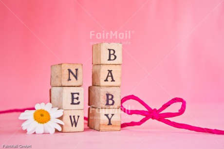 Fair Trade Photo Birth, Bow, Colour image, Daisy, Flower, Girl, Horizontal, Letter, New baby, People, Peru, Pink, South America, Text