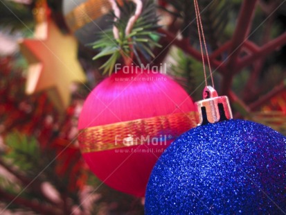 Fair Trade Photo Blue, Christmas, Christmas ball, Colour image, Day, Focus on foreground, Horizontal, Indoor, Peru, Pink, South America, Star, Tree