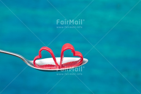Fair Trade Photo Blue, Colour image, Heart, Horizontal, Love, Marriage, Peru, Red, South America, Spoon, Thinking of you, Valentines day, Wedding
