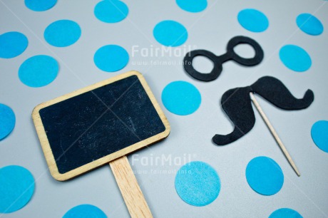 Fair Trade Photo Blackboard, Blue, Colour image, Confetti, Fathers day, Grey, Moustache, Peru, South America