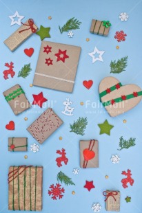 Fair Trade Photo Activity, Adjective, Blue, Celebrating, Christmas, Christmas decoration, Colour, Gift, Object, Present, Red, Vertical, White