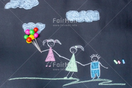 Fair Trade Photo Activity, Balloon, Blackboard, Brother, Chalk, Child, Draw, Drawing, Family, Girl, Mom, Mother, Mothers day, Object, People, Sister
