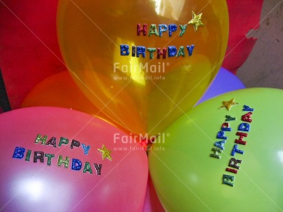 Fair Trade Photo Balloon, Birthday, Colour image, Day, Horizontal, Indoor, Letter, Multi-coloured, Peru, South America