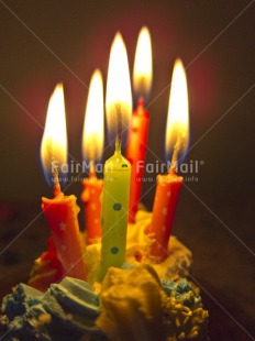 Fair Trade Photo Birthday, Candle, Colour image, Flame, Food and alimentation, Invitation, Party, Peru, South America, Vertical