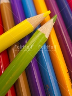 Fair Trade Photo Closeup, Colour image, Education, Exams, Indoor, Multi-coloured, Pencil, Peru, South America, Tabletop, Vertical