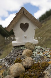 Fair Trade Photo Birdhouse, Heart, House, Love, Mountain, New home, Rural, Stone, Vertical