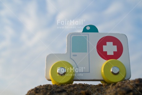 Fair Trade Photo Ambulance, Closeup, Colour image, Get well soon, Horizontal, Outdoor, Peru, South America